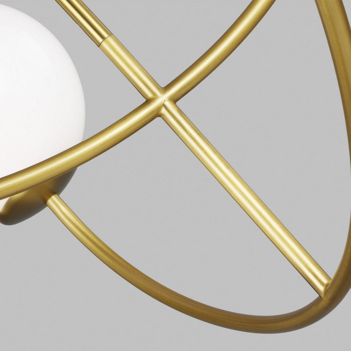 Visual Comfort Studio AEC1054BBS Four Light Chandelier, Burnished Brass