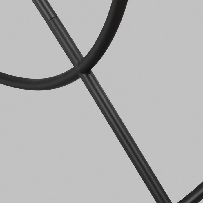 Visual Comfort Studio AEC1054MBK Four Light Chandelier, Midnight Black