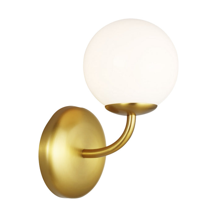 Visual Comfort Studio AEV1011BBS One Light Vanity, Burnished Brass