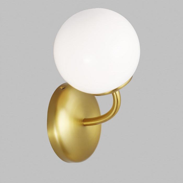 Visual Comfort Studio AEV1011BBS One Light Vanity, Burnished Brass