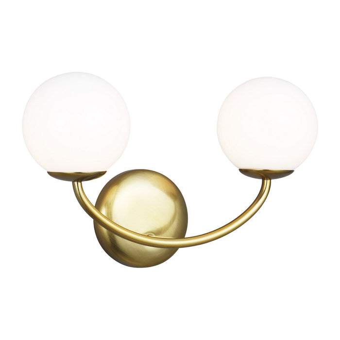 Visual Comfort Studio AEV1012BBS Two Light Vanity, Burnished Brass