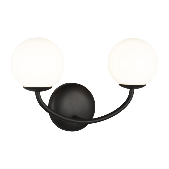 Visual Comfort Studio AEV1012MBK Two Light Vanity, Midnight Black