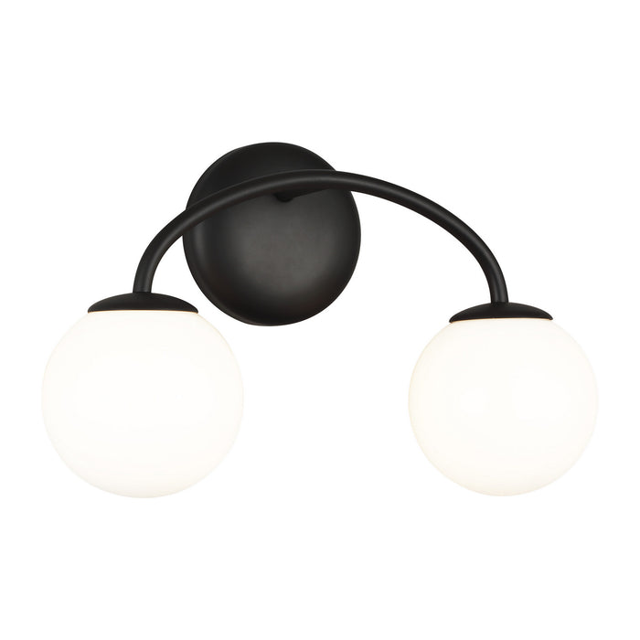 Visual Comfort Studio AEV1012MBK Two Light Vanity, Midnight Black