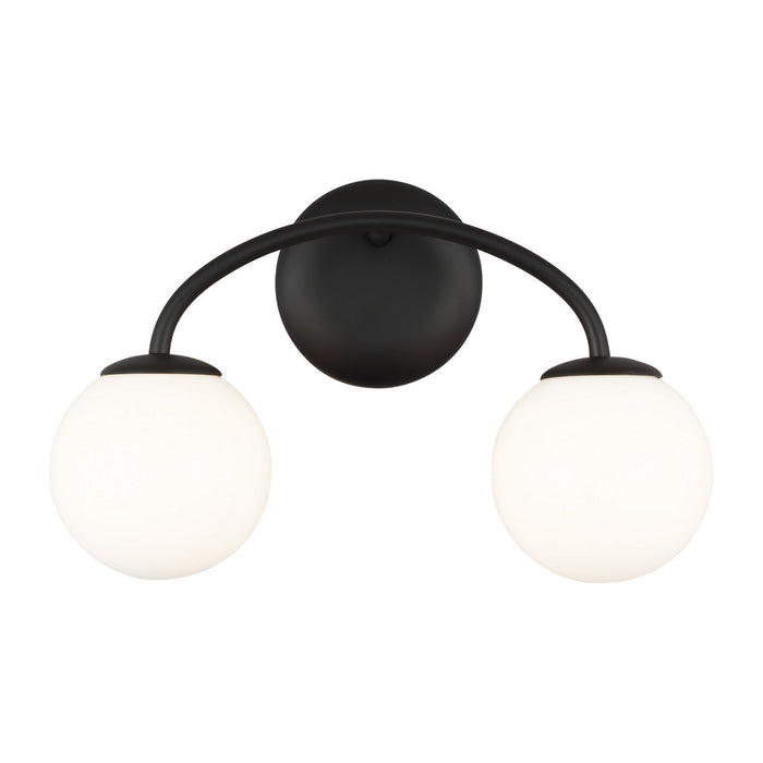 Visual Comfort Studio AEV1012MBK Two Light Vanity, Midnight Black