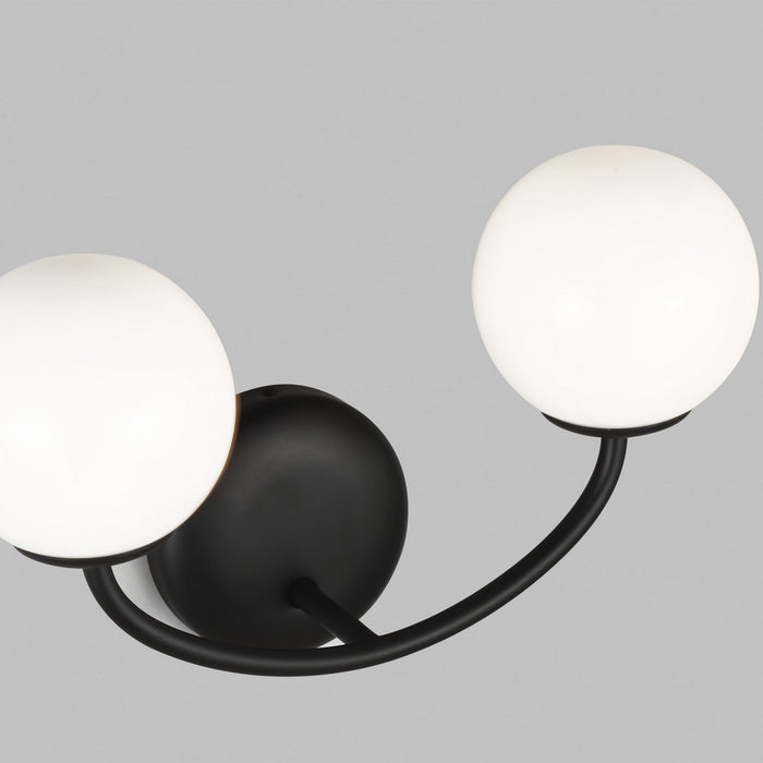 Visual Comfort Studio AEV1012MBK Two Light Vanity, Midnight Black
