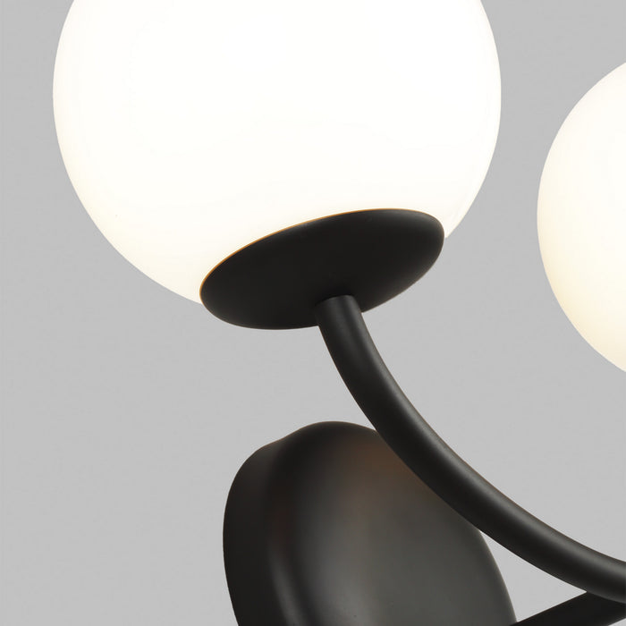 Visual Comfort Studio AEV1012MBK Two Light Vanity, Midnight Black