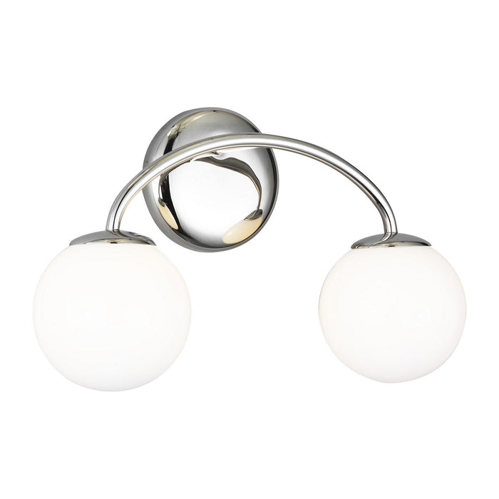 Visual Comfort Studio AEV1012PN Two Light Vanity, Polished Nickel