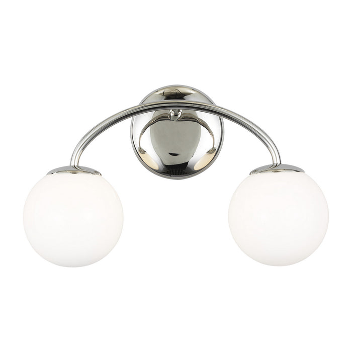 Visual Comfort Studio AEV1012PN Two Light Vanity, Polished Nickel