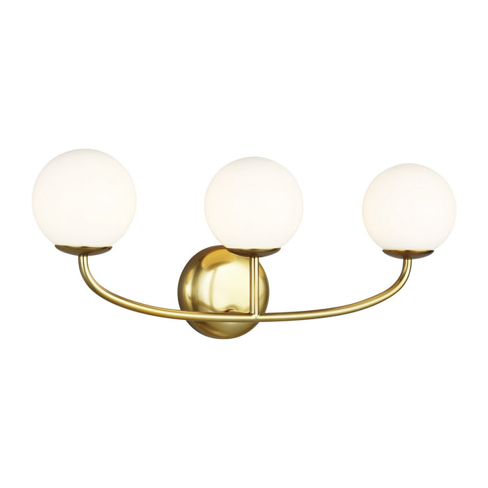 Visual Comfort Studio AEV1013BBS Three Light Vanity, Burnished Brass