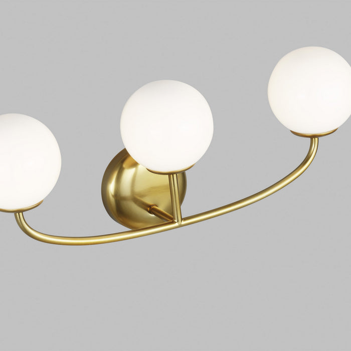 Visual Comfort Studio AEV1013BBS Three Light Vanity, Burnished Brass