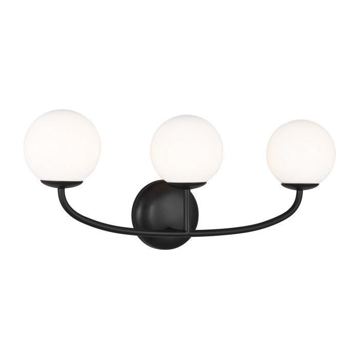 Visual Comfort Studio AEV1013MBK Three Light Vanity, Midnight Black