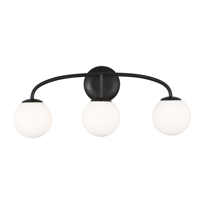 Visual Comfort Studio AEV1013MBK Three Light Vanity, Midnight Black