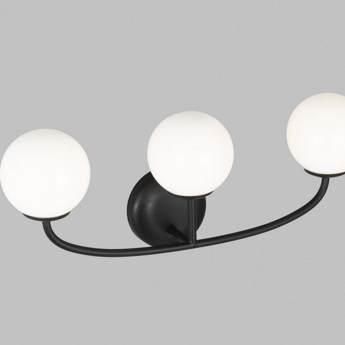 Visual Comfort Studio AEV1013MBK Three Light Vanity, Midnight Black