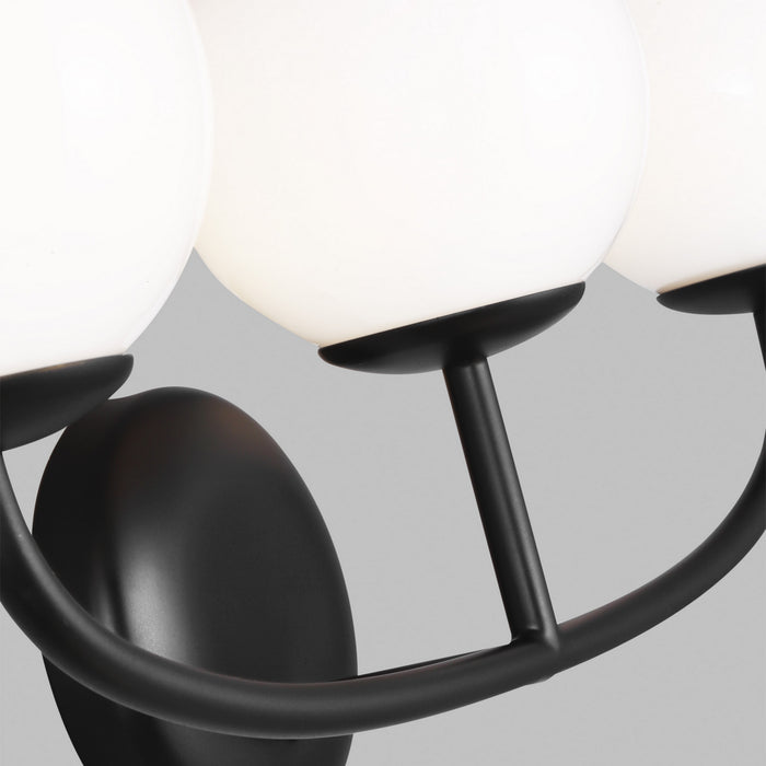 Visual Comfort Studio AEV1013MBK Three Light Vanity, Midnight Black