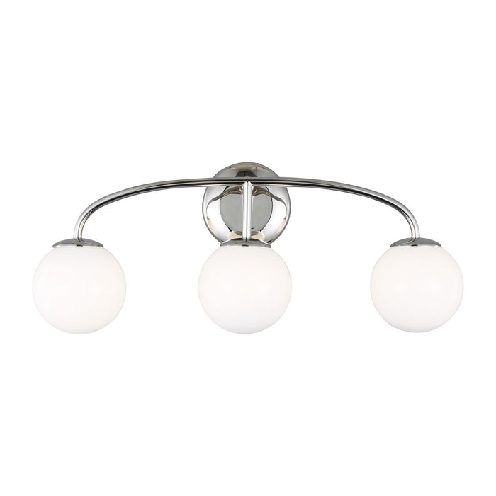 Visual Comfort Studio AEV1013PN Three Light Vanity, Polished Nickel
