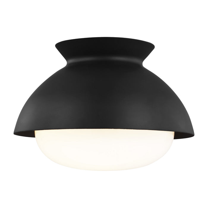 Visual Comfort Studio AEF1001MBK One Light Flush Mount, Midnight Black