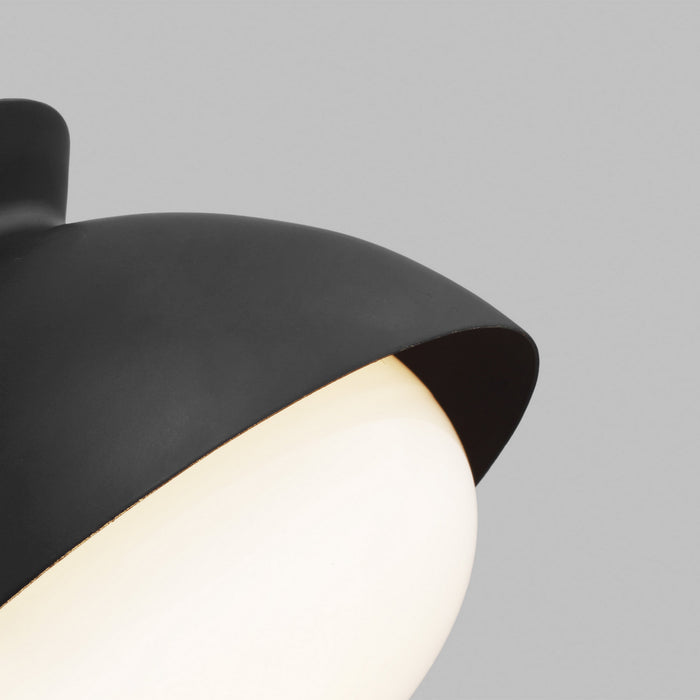 Visual Comfort Studio AEF1001MBK One Light Flush Mount, Midnight Black