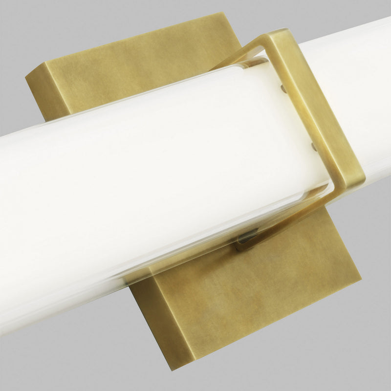 Visual Comfort Modern 700BCMLN24WNB-LED930-277 LED Bath, Natural Brass