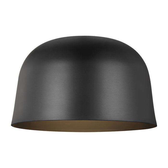 Visual Comfort Modern 700FMFND15B-LED930 LED Flush Mount, Nightshade Black