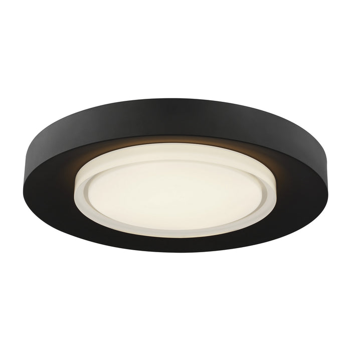 Visual Comfort Modern 700FMHLO16B-LED927 LED Flush Mount, Nightshade Black
