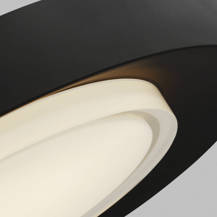 Visual Comfort Modern 700FMHLO16B-LED927 LED Flush Mount, Nightshade Black