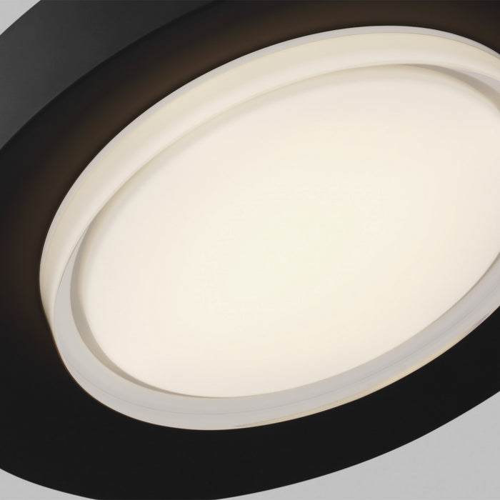 Visual Comfort Modern 700FMHLO16B-LED927 LED Flush Mount, Nightshade Black