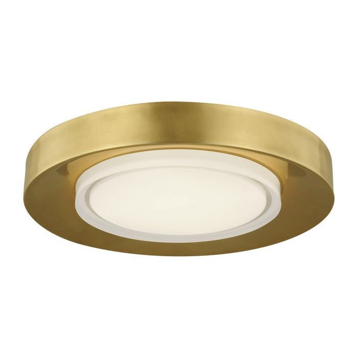 Visual Comfort Modern 700FMHLO16NB-LED927 LED Flush Mount, Natural Brass