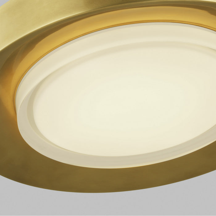 Visual Comfort Modern 700FMHLO16NB-LED927 LED Flush Mount, Natural Brass