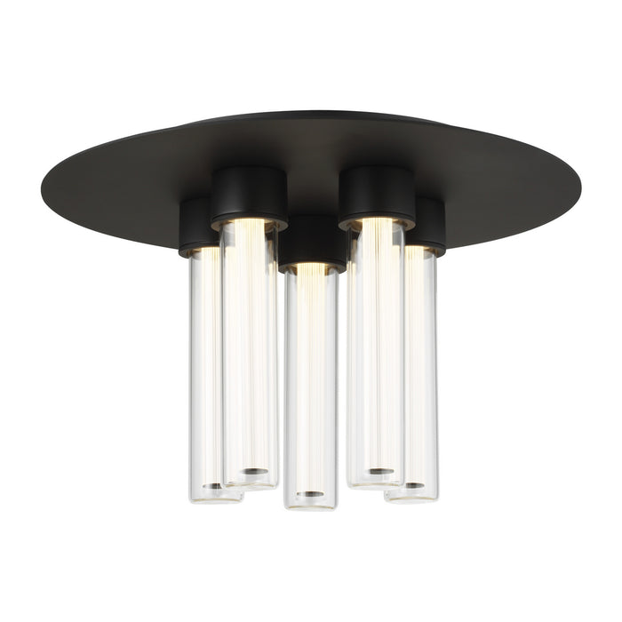 Visual Comfort Modern 700FMKLA13B-LED927 LED Flush Mount, Nightshade Black