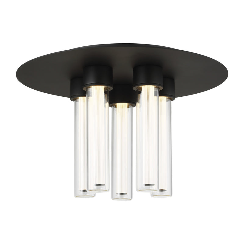 Visual Comfort Modern 700FMKLA13B-LED927-277 LED Flush Mount, Nightshade Black
