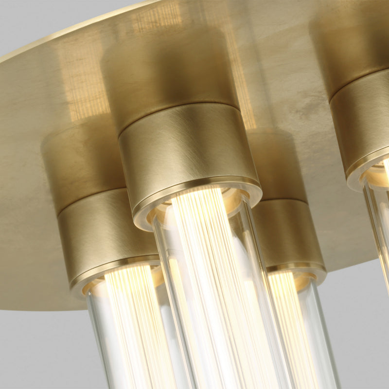Visual Comfort Modern 700FMKLA13NB-LED927 LED Flush Mount, Natural Brass
