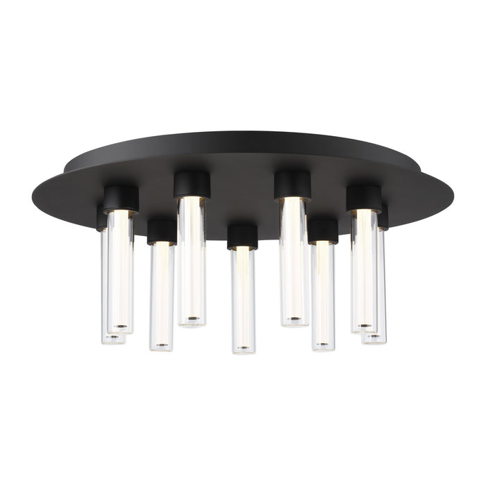 Visual Comfort Modern 700FMKLA22B-LED927 LED Flush Mount, Nightshade Black