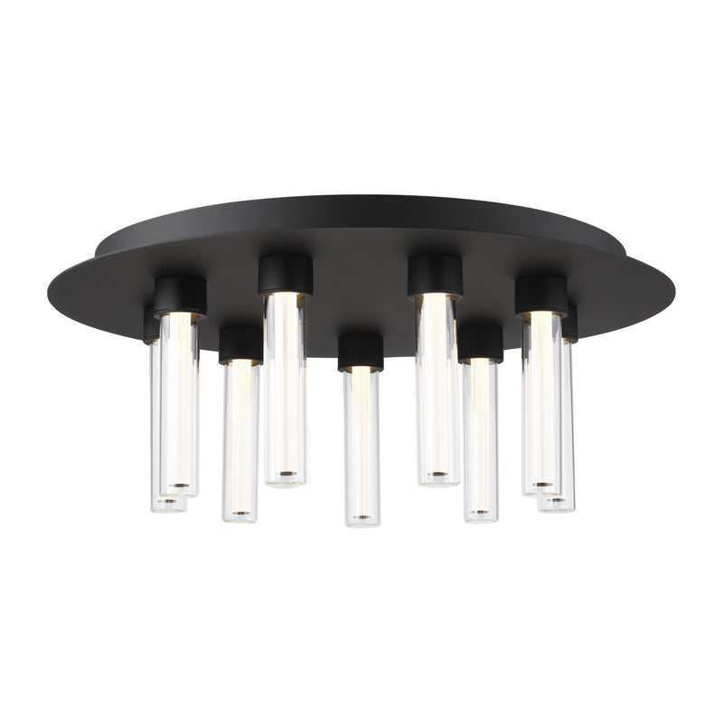 Visual Comfort Modern 700FMKLA22B-LED927-277 LED Flush Mount, Nightshade Black