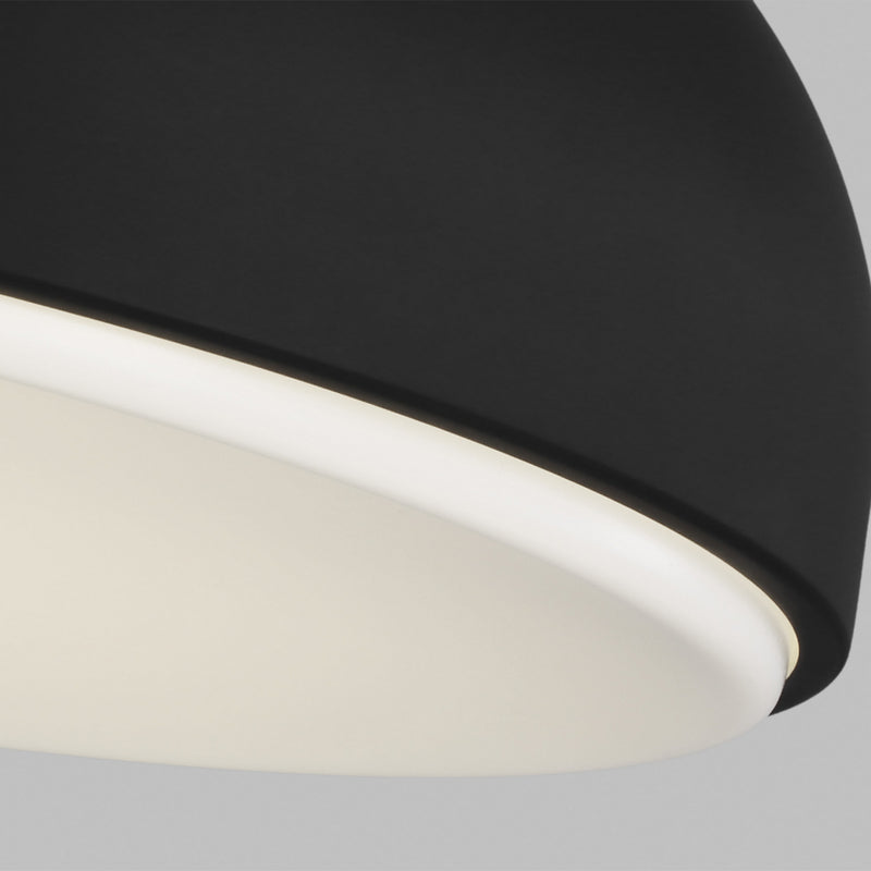Visual Comfort Modern 700FMKOSA13B-LED930 LED Flush Mount, Nightshade Black