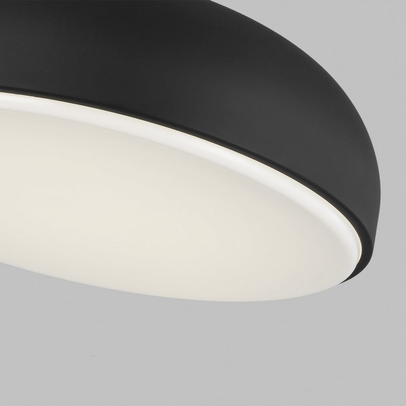 Visual Comfort Modern 700FMKOSA13B-LED930-277 LED Flush Mount, Nightshade Black