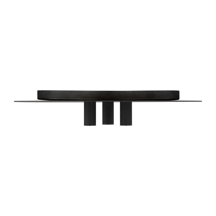 Visual Comfort Modern 700FMPNT16B-LED930-277 LED Flush Mount, Nightshade Black