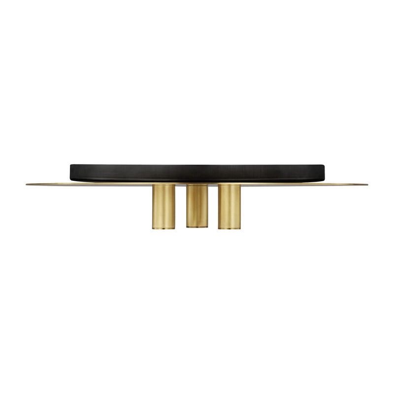 Visual Comfort Modern 700FMPNT16NB-LED930 LED Flush Mount, Natural Brass
