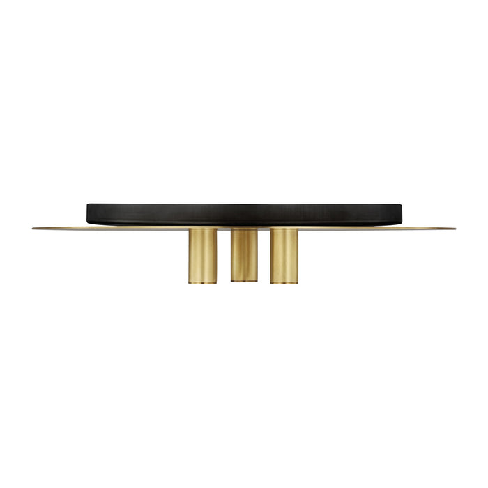 Visual Comfort Modern 700FMPNT16NB-LED930 LED Flush Mount, Natural Brass