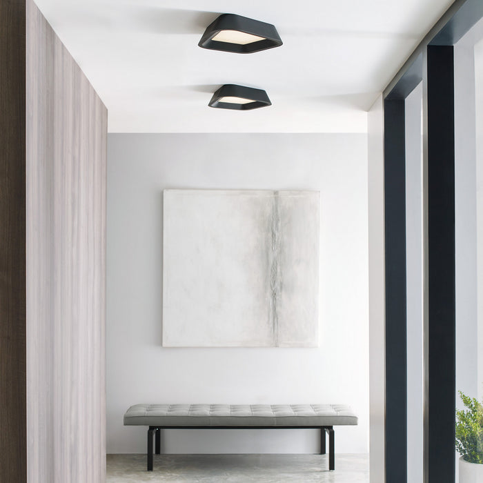 Visual Comfort Modern 700FMRHNSB-LED930 LED Flush Mount, Nightshade Black