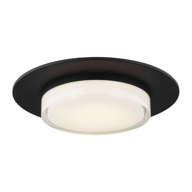 Visual Comfort Modern 700FMSEN17B-LED927 LED Flush Mount, Nightshade Black