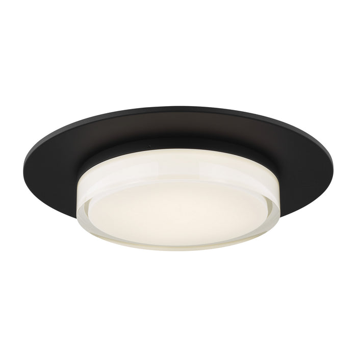 Visual Comfort Modern 700FMSEN17B-LED927 LED Flush Mount, Nightshade Black