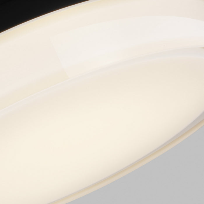 Visual Comfort Modern 700FMSEN17B-LED927 LED Flush Mount, Nightshade Black