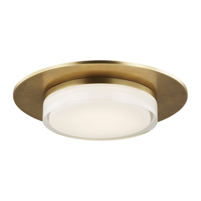 Visual Comfort Modern 700FMSEN17NB-LED927 LED Flush Mount, Natural Brass
