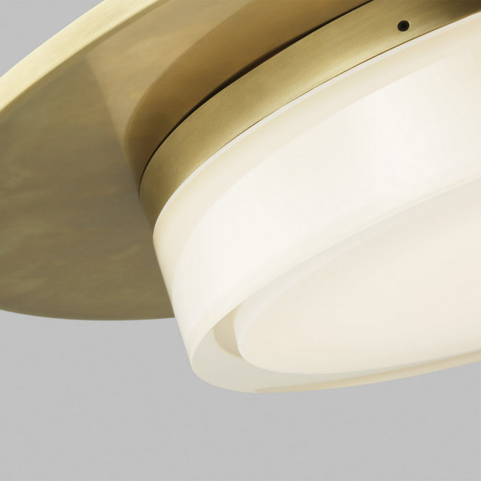 Visual Comfort Modern 700FMSEN17NB-LED927 LED Flush Mount, Natural Brass