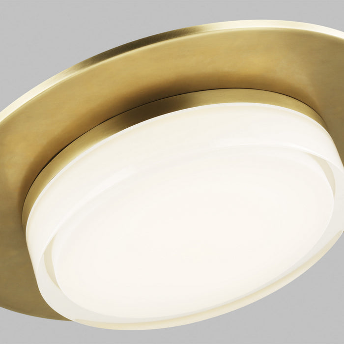 Visual Comfort Modern 700FMSEN17NB-LED927 LED Flush Mount, Natural Brass