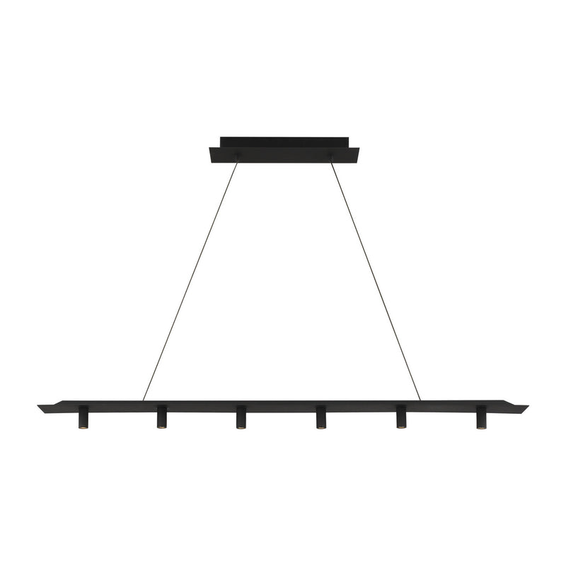 Visual Comfort Modern 700LSPNT50B-LED930 LED Linear Suspension, Nightshade Black