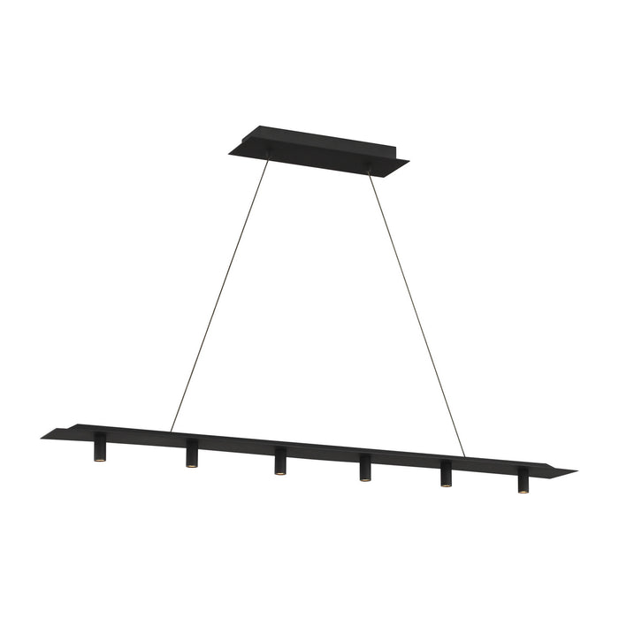 Visual Comfort Modern 700LSPNT50B-LED930 LED Linear Suspension, Nightshade Black