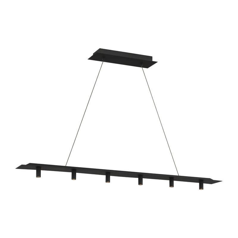 Visual Comfort Modern 700LSPNT50B-LED930-277 LED Linear Suspension, Nightshade Black