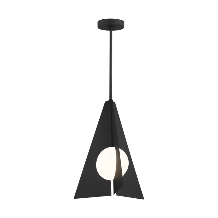 Visual Comfort Modern 700TDOBLPGB Pendant, Nightshade Black