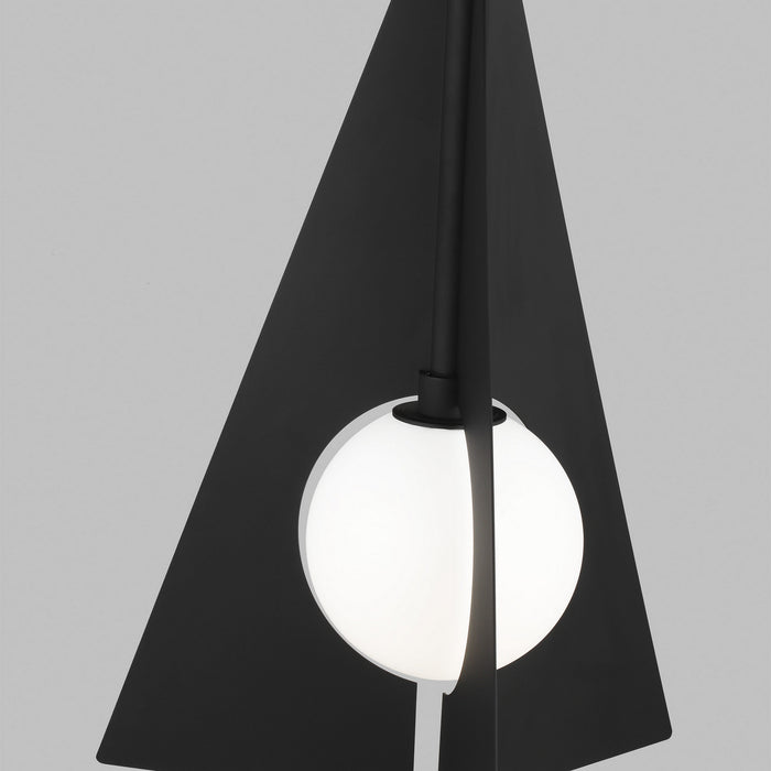 Visual Comfort Modern 700TDOBLPGB-LED930 LED Pendant, Nightshade Black